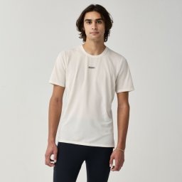 Tricou tehnic alergare Brooks High Point Short Sleeve 2.0 bărbați - crem