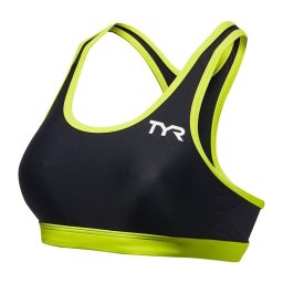 Bustieră triatlon TYR Competitor Racerback damă - negru cu verde lime