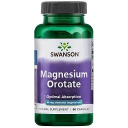 Orotat de Magneziu Swanson - 40 mg, 60 capsule