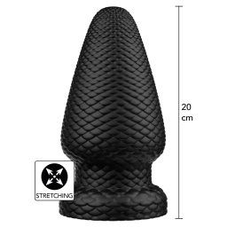 Hidden Desire Extreme Giant Dragon Butt Plug PVC Black XL