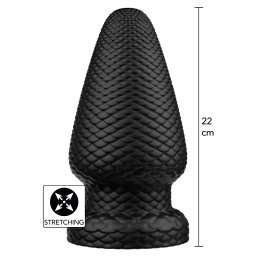 Hidden Desire Extreme Giant Dragon Butt Plug PVC Black XXL