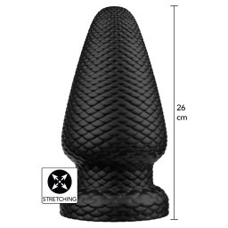 Hidden Desire Extreme Giant Dragon Butt Plug PVC Black XXXL
