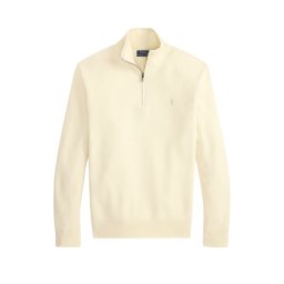 POLO RALPH LAUREN Pulover 32/2 Cotton-Half Zip 710B18060011 101 natural