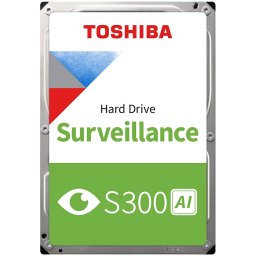 HDD Video Surveillance TOSHIBA S300 AI 10TB CMR, 3.5, 512MB, 7200RPM, SATA, 64 cameras, 24/7, TBW: 550 "MG10ADA10TE-V"