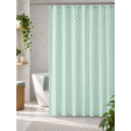 Perdea Dus Jacquard Marime 180 x 180 cm, Salvie, Antialergica, Polipropilena 50%, Poliester 50%