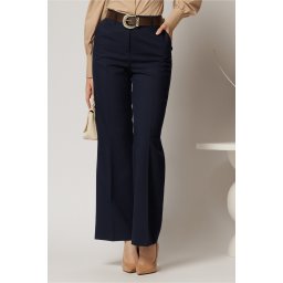 Pantaloni dama bleumarin office cu buzunare