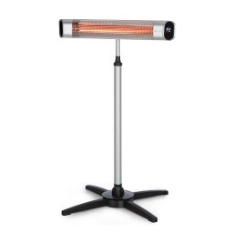 Blumfeldt Dark Wave, încălzitor cu infraroșu, 2000W, tub de carbon placat cu aur, IP65, aluminiu (HHG4-Dark-Wave-Stand)