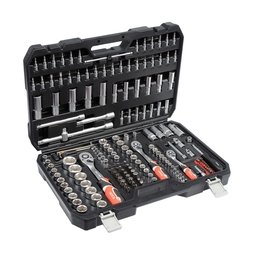 Yato - YT-38931 - Set capete chei tubulare, 4-24 mm, patrat 1/2 inch, 3/8 inch si 1/4 inch, 173 bucati