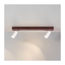 BRILAGI - Spot LED SELE 2xGU10/30W/230V + LED/15W alb/decor stejar