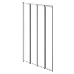 Paravan de cada pliabil Leziter Tribeca 110x140 cm, sticla securizata, cromat