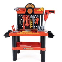 Banc de Scule Procart pentru Copii Atelier 50 Piese Constructii Ceas 3+ Ani Multicolor