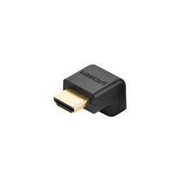Adaptor Video UGREEN HD112 Cupla Extender HDMI (T) La HDMI (M) 90 Grade Jos Rezolutie Maxima 4K UHD (3840 x 2160) la 60 Hz Conectori Auriti Negru