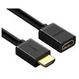 Cablu Video UGREEN HD107 Adaptor HDMI (T) La HDMI (M) Rezolutie Maxima 4K UHD (3840 x 2160) La 60 Hz Conectori Auriti 2m Negru