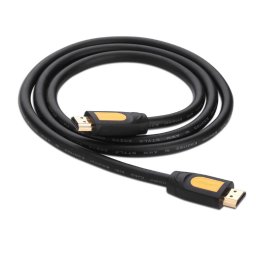 Cablu Video UGREEN HDMI Tata La HDMI Tata Rezolutie Maxima 4K UHD 3840 x 2160 La 60 Hz Round Cable Conectori Auriti 5m Negru + Galben