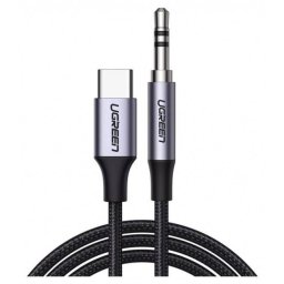 Cablu UGREEN miniJack 3.5mm AUX - USB-C 1m Gri