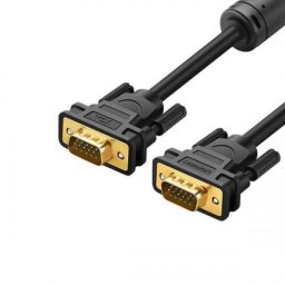Cablu Video UGREEN VG101 VGA (T) La VGA (T) 2m Ecranat Negru