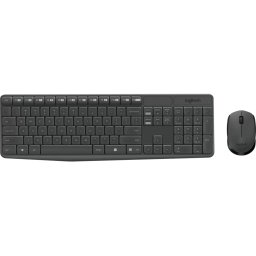 Kit Tastatura si Mouse Logitech MK235 Durable Wireless 2.4Ghz Layout CZ Negru/Gri