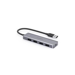 Hub Extern UGREEN Porturi USB 3.2 x 4 Material ABS Port Micro USB 5V Lungime 15Cm LED Gri