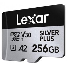 Card Lexar 256GB microSDXC Professional SILVER Plus UHS-I A2 V30 U3 4K