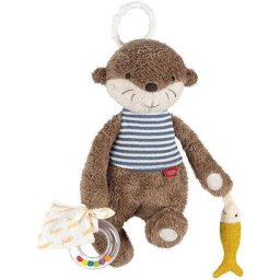 Jucarie Fehn - Otter Zornaitoare Velur Moale Plus 30cm 0-2ani Maro