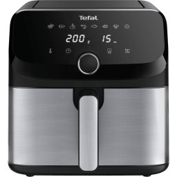 Friteuza Tefal Easy Fry Mega EY855D10 Single 7.5L Stand-Alone 2020W cu Aer Cald Negru-Argintiu