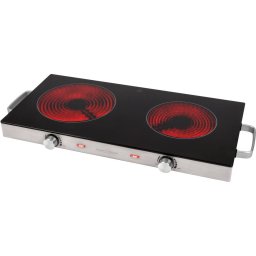ProfiCook infrared double hotplate PC-DKP 1211 (stainless steel, 2,800 watts, Å 20cm + Å 16cm)