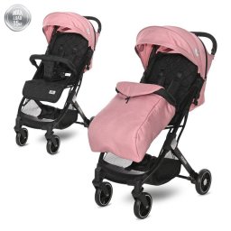 Carucior Lorelli Fiorano de la 0 Luni pana la 3 Ani Maxim 15kg Pliere Tip Troller Husa de Vreme Rece Roz Quartz