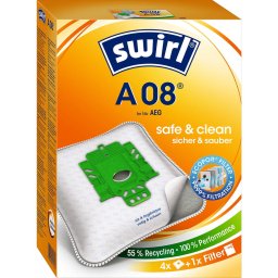 Melitta vacuum cleaner bags A 08 (A09) EcoPor (4 bags, 1 exhaust filter)