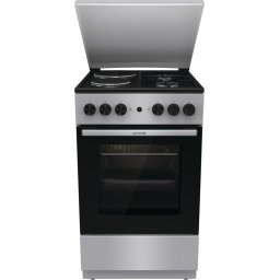 Aragaz Mixt Gorenje GK5A12SG 2 Arzatoare pe Gaz + 2 Zone de Gatit Electrice Cuptor Electric 68L Latime 50CM Gri