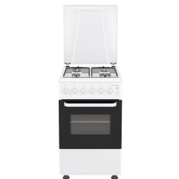 Aragaz Mixt Vortex VAM5060WH02K 4 Arzatoare pe Gaz Aprindere Electrica Cuptor Electric 52L Latime 50CM Alb