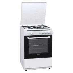 Aragaz pe Gaz Vortex VO1801 4 Arzatoare Cuptor 65L Latime 60CM Alb