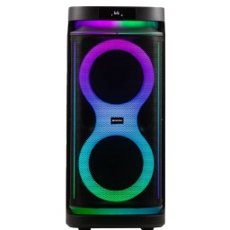 Boxa Portabila Vortex VO2617 Bluetooth Radio FM Iluminare LED Microfon Inclus Putere RMS 40W Negru