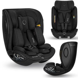 Scaun Auto Lionelo Moxie Next i-Size 40-105 Cm Tetiera Reglabila Pe 8 Trepte Inclinare Spatar In 5 Pozitii Carcasa Ventilata Din Bambus Protectie Avansata Husa Detasabila Conform Cu R129 Negru