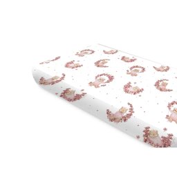 Cearceaf cu Banda Elastica MimiNu Pentru Patut Leagan 90x40Cm Bumbac Design Betty Multicolor