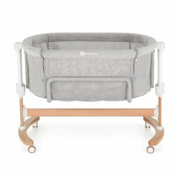 Pat Copii Petite&Mars Co-sleeper Glory 2in1 Cu Leganare Ajustare pe Inaltime in 5 Pozitii Cu Saltea 0 luni+ Greutate Suportata 9Kg Bej