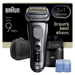 Aparat de Ras Braun Â Seria 9 PRO+ 9667CC Lame de precizie Ultra-Subtiri 5+1 Pro Sensoadapt Negru