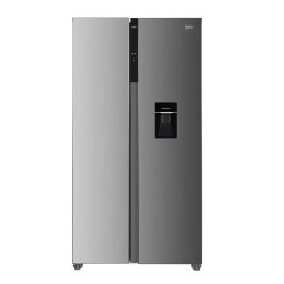 Combina Frigorifica Beko Side By Side GNO5322WDXPN 532l Clasa E NeoFrost Dual Cooling Compresor ProSmart Inverter Slim Tank wWater Dispenser Display With Touch Control Door open buzzer H 177cm Inox