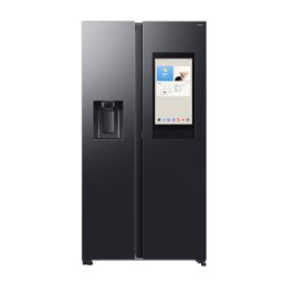 Combina Frigorifica Samsung Side By Side Family Hub RS90F66BEFEO 614l Ecran 21.5inch SmartThings AI Energy Full No Frost Twin Metal Cooling Dozator Apa/Gheata Compresor Digital AI Inverter Clasa E H 178.4cm Inox Negru