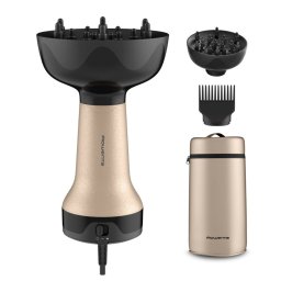 Uscator De Par Rowenta Curl Harmony 3 In 1 CV7D30E0 700 W 2 Trepte De Viteza Si Temperatura 2 Difuzoare Generator De Ioni Grila Detasabila Geanta Depozitare Crem & Negru