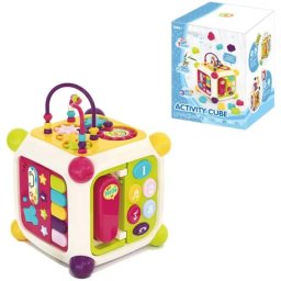 Jucarie Interactiva Mappy Cubul Multifunctional Activity Alb / Roz