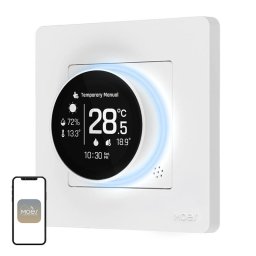 Termostat Moes ZHT-SR-GC Tehnologie ZigBee pentru Boiler / Cazane pe Gaz Alb