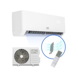 Aparat Aer Conditionat Star-Light ACT-09TSWF 9000BTU Wi-Fi Gent-Wind Technology 3D Air Flow 3D Inverter Dezumidificare Inteligenta Functie Follow me Clasa A+++/A++ Alb