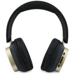 Casti Wireless Guess Rectangle Metal Script A2DP Negru