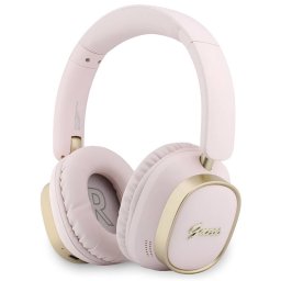 Casti Wireless Guess Rectangle Metal Script A2DP Roz
