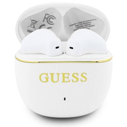 Casti Wireless Guess Glossy Gold Line Classic TWS Alb