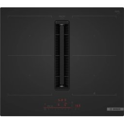 Plita Incorporabila cu Inductie Bosch Seria 6 PVQ61AH26E cu Sistem de Ventilare Integrat 4 Zone de Gatit Power Boost Timer Latime 60CM Home Connect Negru Mat