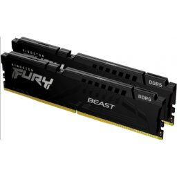 Kit Memorie RAM Kingston Fury Beast Black Intel XMP 3.0/AMD EXPO KF560C30BBEK2-64, 64GB, DDR5-6000MHz, CL30, Dual Channel