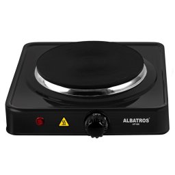 Plita AP16B,1500 W, 1 arzator, termostat reglabil, led de functionare, protectie la supraincalzire, picioruse antialunecare, Negru