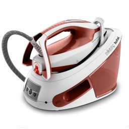 Fier de calcat Stație de călcat cu abur Tefal Express Power SV8110E0, 2800W, rezervor detașabil 1.8L, presiune 6.3 bari, colector anticalcar detașabil, talpă Durilium Airglide Autoclean,Mod Eco, alb & portocaliu