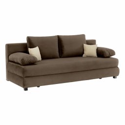 Canapea extensibilă, textil capuccino/bej, cliv